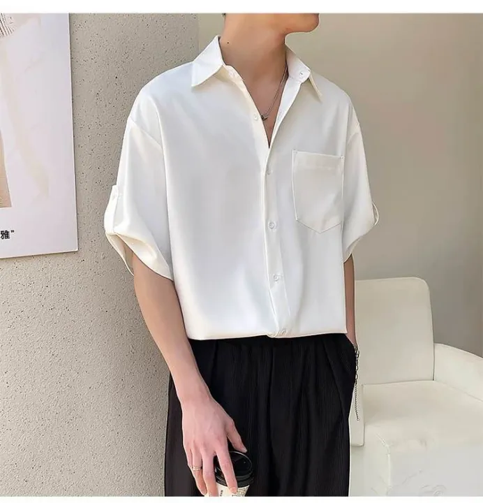 Plain%20Formal%20Short%20Sleeve%20Casual%20Loose%20Fit%20Shirt%20For%20Men%20-%20Fashion%20%7C%20Shirts%20For%20Men%20%7C%20Men's%20Wear%20%7C%20Shirts%20%7C%20-%20Image%205