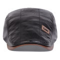 Men Retro Pu Leather Newsboy Caps JAMONT labeling British Painters Hats Spring Autumn Side Adjustable Flat Cap Hip Hop Berets.