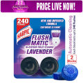 Harpic Flushmatic Lavender In Cistern Toilet Cleaner Blocks (50g X2pcs) Automatic Cleaning with Every Flush. 