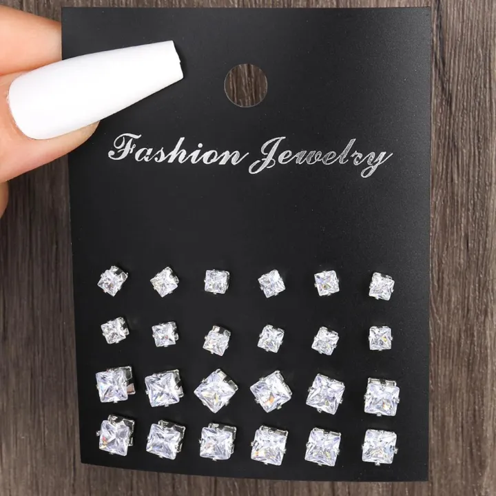 12pairs%20Fashionable%20Minimalist%20Cubic%20Zirconia%20Sparkly%20Earrings%EF%BC%8CSuitable%20For%20Holidays,%20Parties,%20Dates,%20,%20Everyday%20Wear%20-%20Image%205