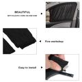 2pcs Universal Car Sun Shade Side Window Curtain Auto Foldable Uv Protection Black Pure Cloth Sun Visor Blinds Cover Car-Styling.