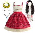 2026 New Movie Moana Cosplay Clothing Dress Toddler Carnival Vaiana Purim Festival Apparel Girl Princess Birthday Party Gown. 