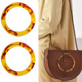 2PCS Wallet Resin Handle Round Handle Replacement Women's Messenger Bag Shoulder Bag DIY Crafts Acrylic Handle. 