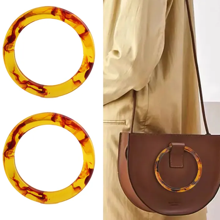 2PCS%20Wallet%20Resin%20Handle%20Round%20Handle%20Replacement%20Women's%20Messenger%20Bag%20Shoulder%20Bag%20DIY%20Crafts%20Acrylic%20Handle%20-%20Image%206