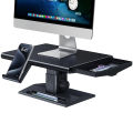 Oatsbasf Desktop Monitor Riser Laptop &Pinter& Notebook Holder with Phone Holder Height Adjustable Laptop Desk Stand Mount. 