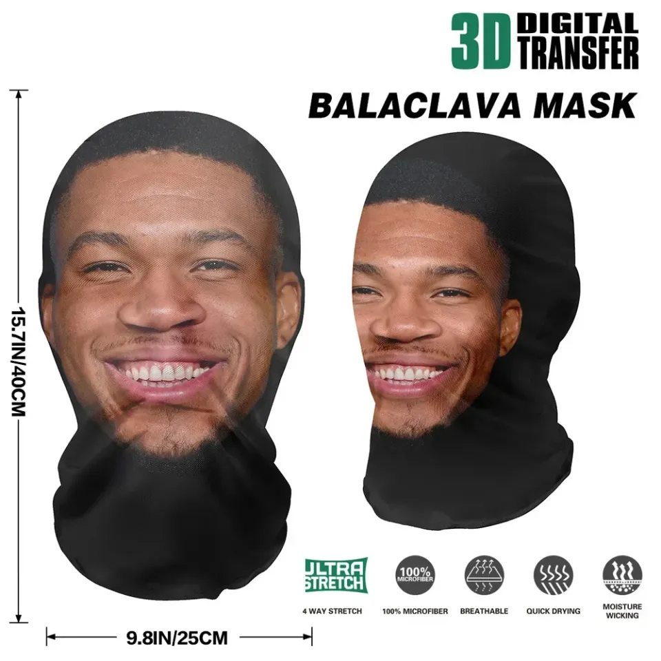 2-Pack Hip Hop 3D Printed Balaclava Mask – Elastic Mesh, Full Face, Adjustable, Unisex – Cosplay Headwear