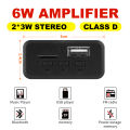6W Bluetooth Amplifier MP3 Decoder Board Microphone Car Mp3 Player USB Record FM Radio AUX for Speaker Handsfree Audio DIY. 