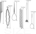 Hair Tool Hair Styling DIY Styling Tool Set Tail Hair Flipper Pull through Ponytail Tool French Hair Braiding Loop Tool French Centipede Braiders French Twist. 