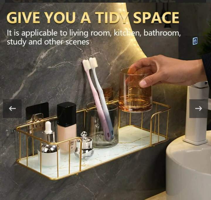 Washroom storage and cosmetics storage tray