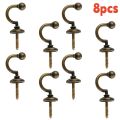 8pcs Wall-Mounted Curtain Holder Window Tassel Rack Clothes Coat Towel Rack Durable Home Decorative Hooks.