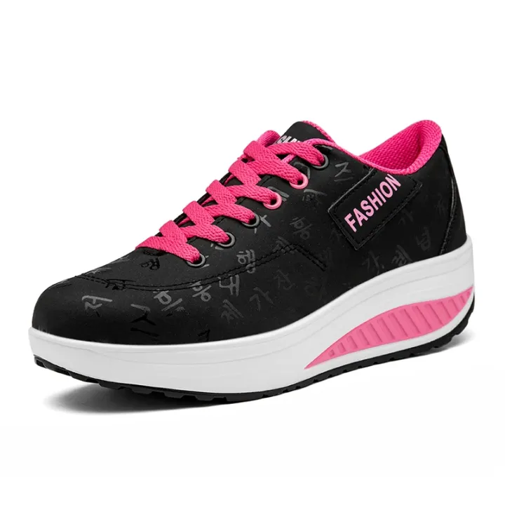 Walking Shoes Women Sneakers Fashion Platform Shake Shoes Thick Bottom Wedges Women Chunky Shoes