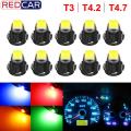 10pcs T3 LED 3030 SMD Led Bulb T4.2 T4.7 Indicator Light Bulb Car Dashboard Warning Indicator Light Instrument Lamp Auto Lamp. 