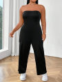 Plus Size Women's Plunge Sleeveless Jumpsuit Yoga Wear One-piece Pants Sports Fitness Outdoor Summer Best Choice. 