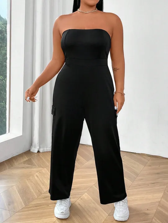 Plus%20Size%20Women's%20Plunge%20Sleeveless%20Jumpsuit%20Yoga%20Wear%20One-piece%20Pants%20Sports%20Fitness%20Outdoor%20Summer%20Best%20Choice%20-%20Image%206
