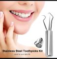 Toothpick with Holder for Teeth Cleaning & Teeth Care. 