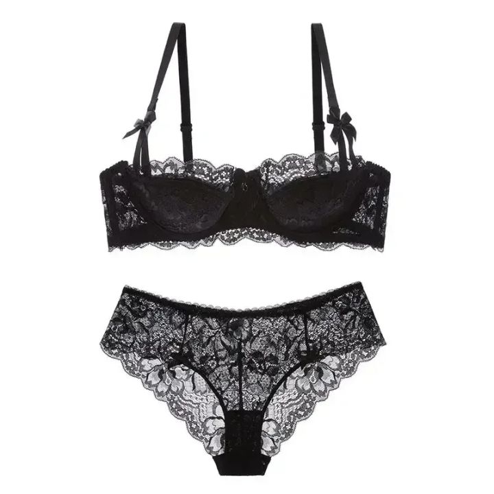 MOYISU%20French%20Romantic%20Lace%20Comfortable%20Breathable%20%E3%82%BB%E3%82%AF%E3%82%B7%E3%83%BC%20Tushy%20Slim%20Bra%20Collection%20Pure%20Desire%20Girls%20Push%20Beautiful%20Underwear%20SET%20-%20Image%202