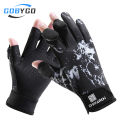 GOBYGO Fishing Gloves Flip Finger Touch Screen Waterproof Wear-resistant Outdoor Riding Thickened Silicone Anti-slip Men Women.