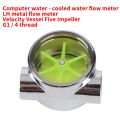 Water Flow Indicator Computer Cooling Flow Indicator Tungsten Alloy G1/4" Standard Female to Female Thread Visual Flow Indicator. 