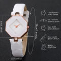 2PCS Fashion Women's Watches Casual Leather Band Analog Quartz Watch Pearls Bracelet Set（Without Box）. 