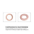 100 PCS Premium Copper Sealing Crush Washers Assortment Kit,Flat Ring Oil Drain Plug Crush Washer Gasket Seal Assortment Set. 