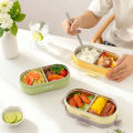 WORTHBUY 304 Stainless Steel Oval Insulated Lunch Box For Kids Student Portable Leak Proof Divided Food Container Microwave Safe. 