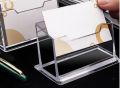Visiting Card Stand Acrylic Clear Desktop Business Card Display Holder for Office - Transparent. 