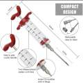Food Grade PP Stainless Steel Needles Spice Set BBQ Meat Flavor Injector Kitchen Sauce Marinade Accessory. 