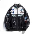 Men's New Stand Up Collar  Bikers Jacket Casual Loose Motorcycle Varsity Style Jacket. 