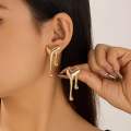 Stainless Melted Heart Stud Earring. 