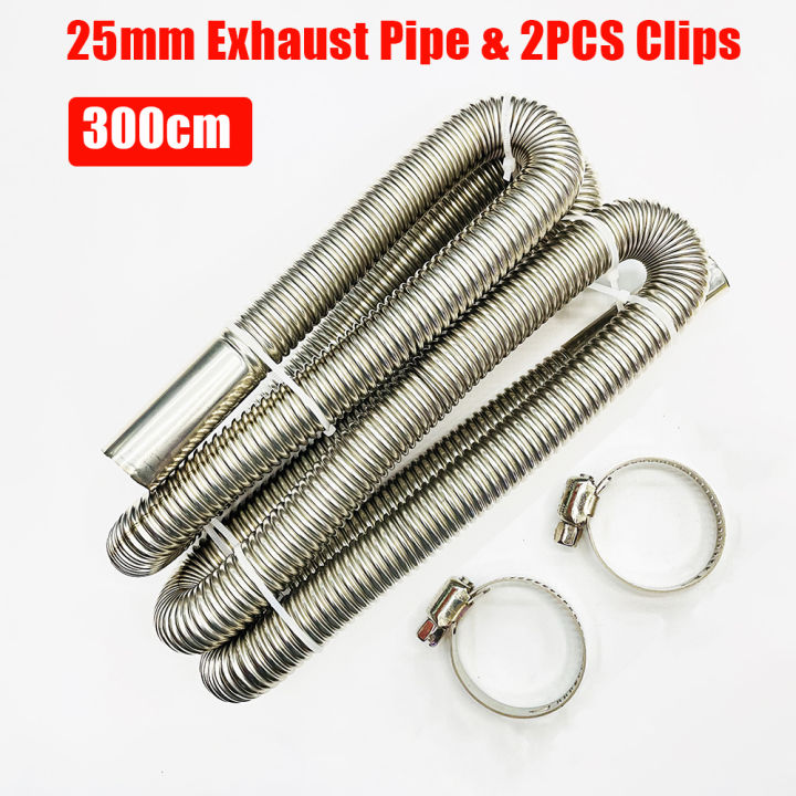 300CM Air Diesel Parking Heater Stainless Steel Exhaust Pipe Tube Gas Vent Hose for Eberspacher Webasto Car Heater Parts