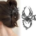 Women's Y2K Sweet Personalized Hair Clip Rhinestone Imitation Pearl Alloy Metal Skull Spider Claw Design for Daily Use.