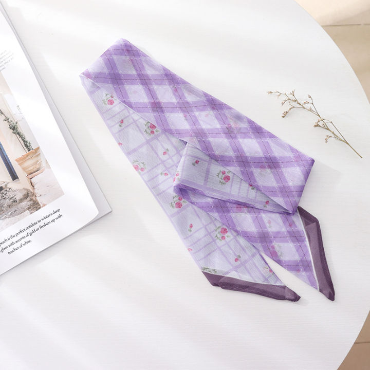 New%20Style%20Summer%20French%20Retro%20Purple%20Tied%20Hair%20Small%20Floral%20Long%20Silk%20Scarf%20Headband%20Braided%20Hair%20Chiffon%20Thin%20Ribbon%20Scarf%20-%20Image%206