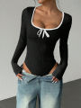 The Latest Style of Autumn's Elegant and Versatile Trendy Women's Long-Sleeved Tights. 