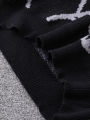 New Popular Autumn and Winter Spider Web Jacquard Pattern Pullover Sweater Casual Round Neck Knitted Men's Pullover. 