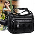 Women's Bag PU Multilayered Soft Leather Ladies Fashion Simple Shoulder Bags Mom's Bags Crossbody Bag. 