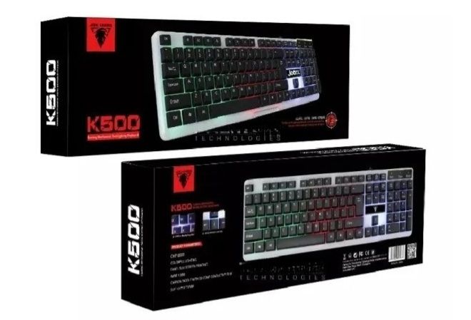 Jedel K500 USB Wired Suspended Keycap Gaming Keyboard – RGB Backlit, Ergonomic Design for PC, Laptop & Desktop Gaming Setup