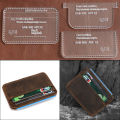 1set Leather Handmade Craft Women Coin Purse Bag Sewing Pattern Acrylic Stencil Template Sewing Accessories with Holes 10*8*4cm.