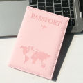 Travel Passport Cover Protective Case Simple Couple Passport Holder PU Airplane Map Travel Passport Cover Document Bag. 