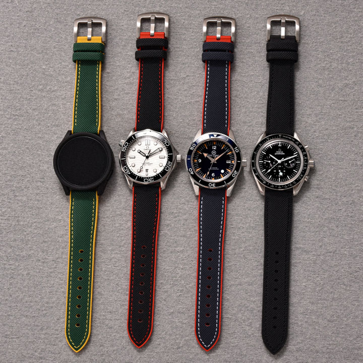 Canvas%20Nylon%20Rubber%20Strap%2020mm%2022mm%2024Waterproof%20Watchband%20For%20Breitling%20Omega%20IWC%20Citizen%20TUDOR%20Hamilton%20Watch%20Men%20accessories%20-%20Image%202