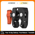Andoer Crab Pliers Clip Super Clamp with 1/4 inch & 3/8 Inch Screw Hole Metal Material Super Clamp with Non-slip Rubbers.