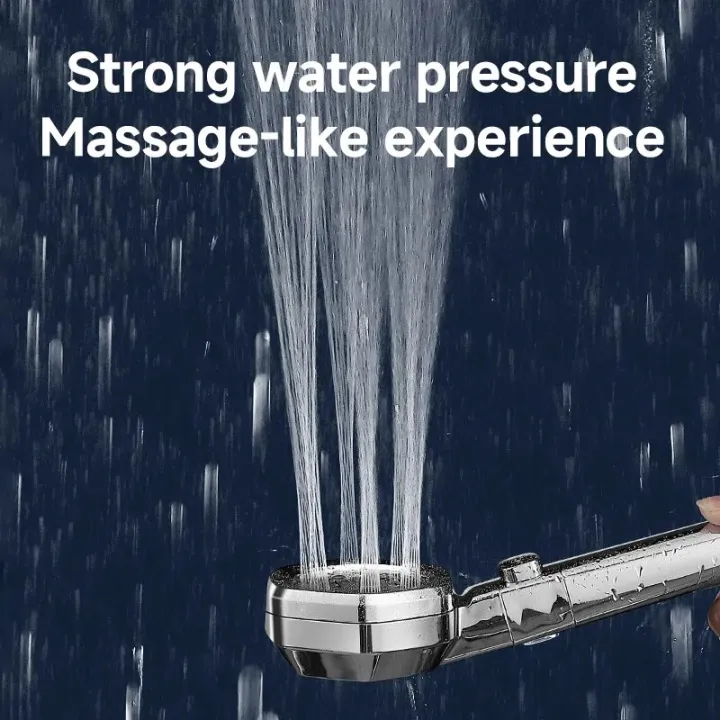 Hexagonal%20Pressurized%20Shower%20Head%20Four-speed%20Supercharged%20Hard%20ABS%20Fall-resistant%20Water%20Filter%20Bathroom%20Accessories%20-%20Image%202