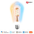 MOES Tuya Zigbee/Matter WiFi Smart ST64 LED Bulb Biological Rhythm RGB Colors Music Scene Mode Smart Linkage Wireless Control. 