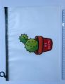 2 Pcs Transparent Cactus Document Bag Cute Clear File for School Office A4. 
