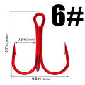 Gamakatsu Fishing Hooks 15Pcs/lot 1#-14# 13B Fishing Red Treble Hooks Round Bend Barbed Hook Steel Hooks For Bass Trout.