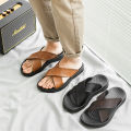 Men's Slippers 2025 Summer Large Size Outdoor Beach Casual Sandals Trend Men Shoes Flat Non-slip Comfortable Shoes Zapatillas. 