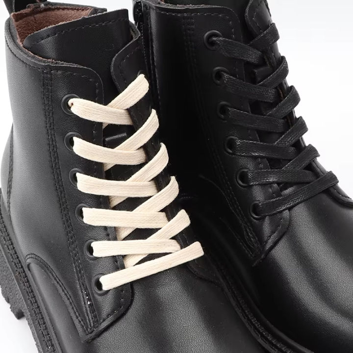 2Pcs/6Pcs%20New%20Flat%20Cotton%20Shoe%20Laces%200.6cm%20Wide%20Waxed%20Shoelaces%20Sneakers%20Boots%20Waterproof%20Leather%20Shoelace%2080/100/120/140/160cm%20-%20Image%206