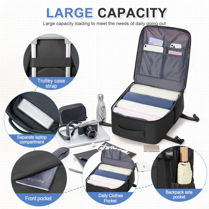 Ryanair%2040x30x20%20Travel%20Backpack%20Short%20Distance%20Business%20Travel%20Bag%20Wiz%20Air%20Cabin%20Bag%2015.6"%20Laptop%20Bag,%20Leisure%20Couples%20Backpack%20-%20Image%204