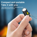 Type-C LED Handheld Strong Light Pocket Keychain Flashlight Mini Flashlight Small Light Outdoor Hiking Camping Accessories.