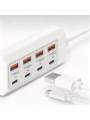 8-port USB adapter, equipped with 4 USB 3.0 ports and 4 PD fast charging ports - 25W power output. 