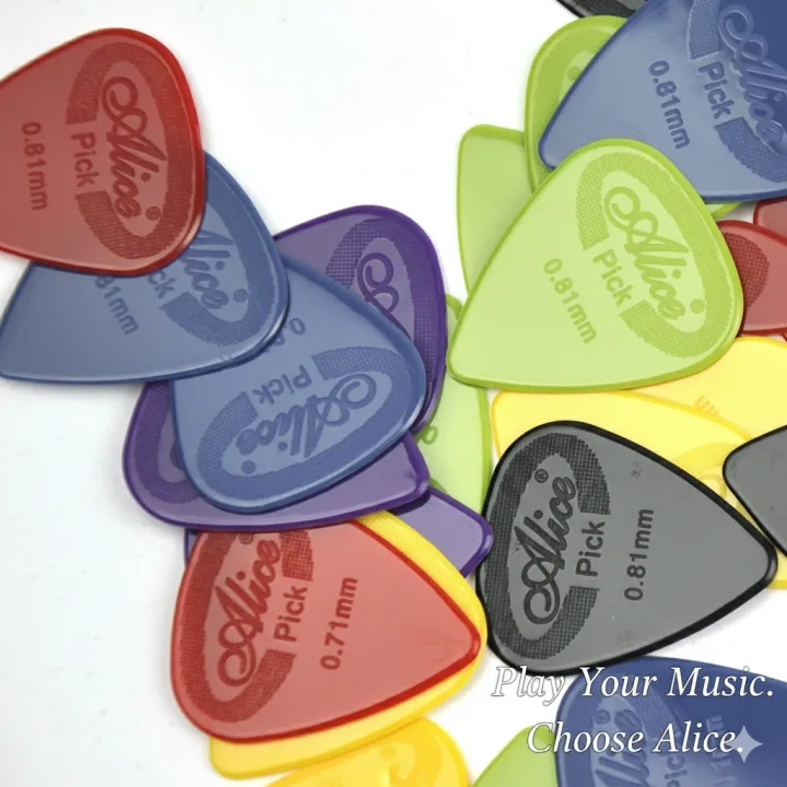 5pcs/lot%20Alice%20Assorted%200.71mm%200.81mm%20Anti-slip%20Nylon%20Guitar%20Picks%20Plectrums%20-%20Image%202